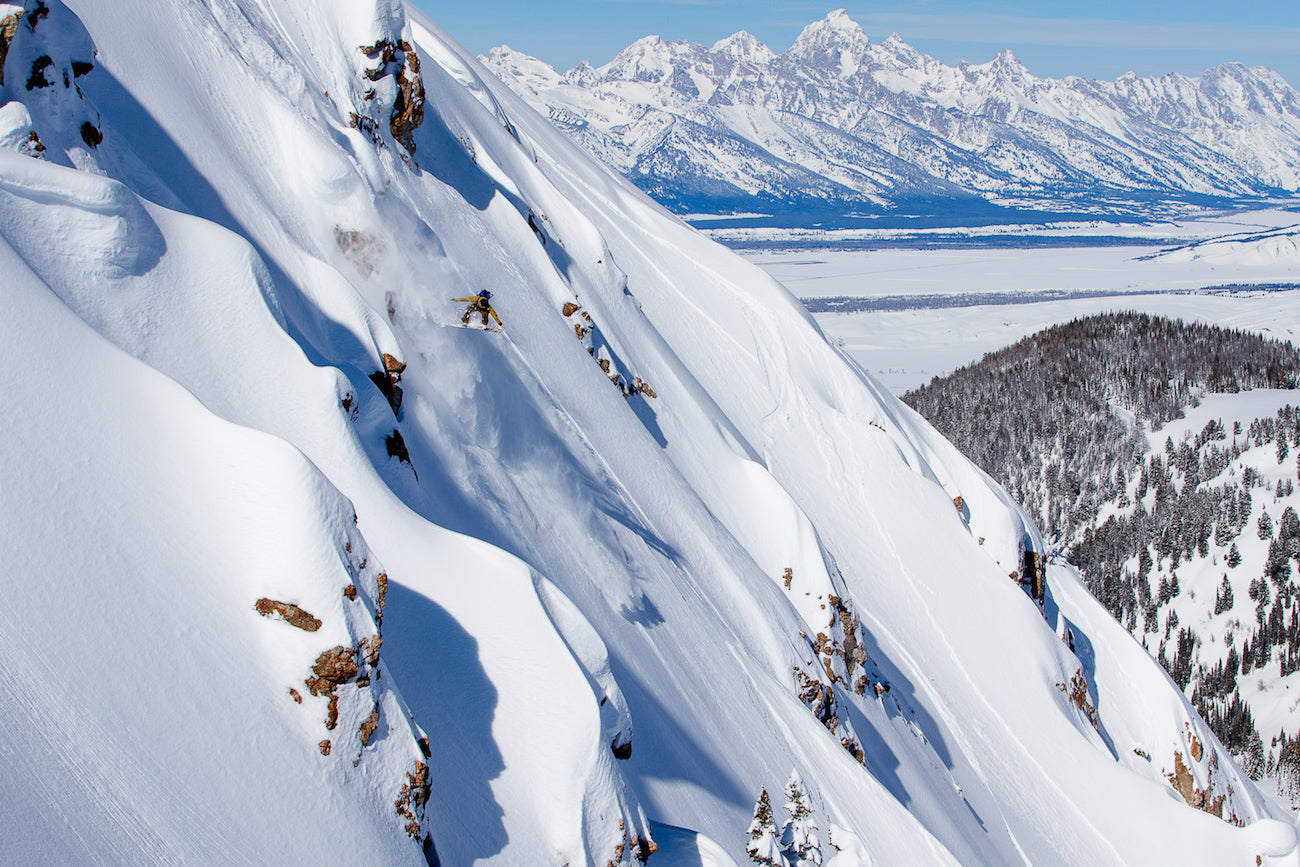 Mark Carter backcountry shredding shot by Andrew Miller