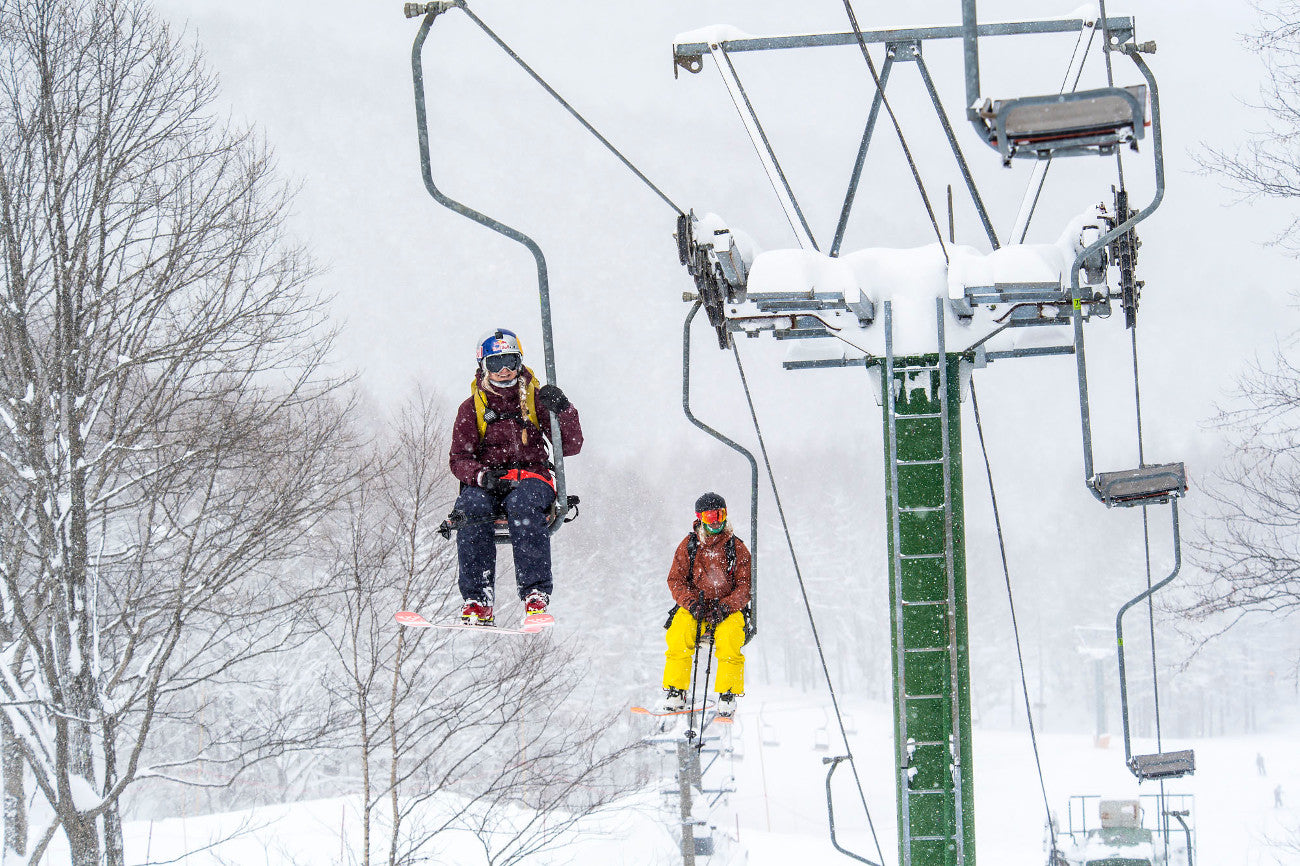 Michelle Parker and Mark Abma take HANAH to Japan to hit the sidecountry in our latest HANAH Rituals edit