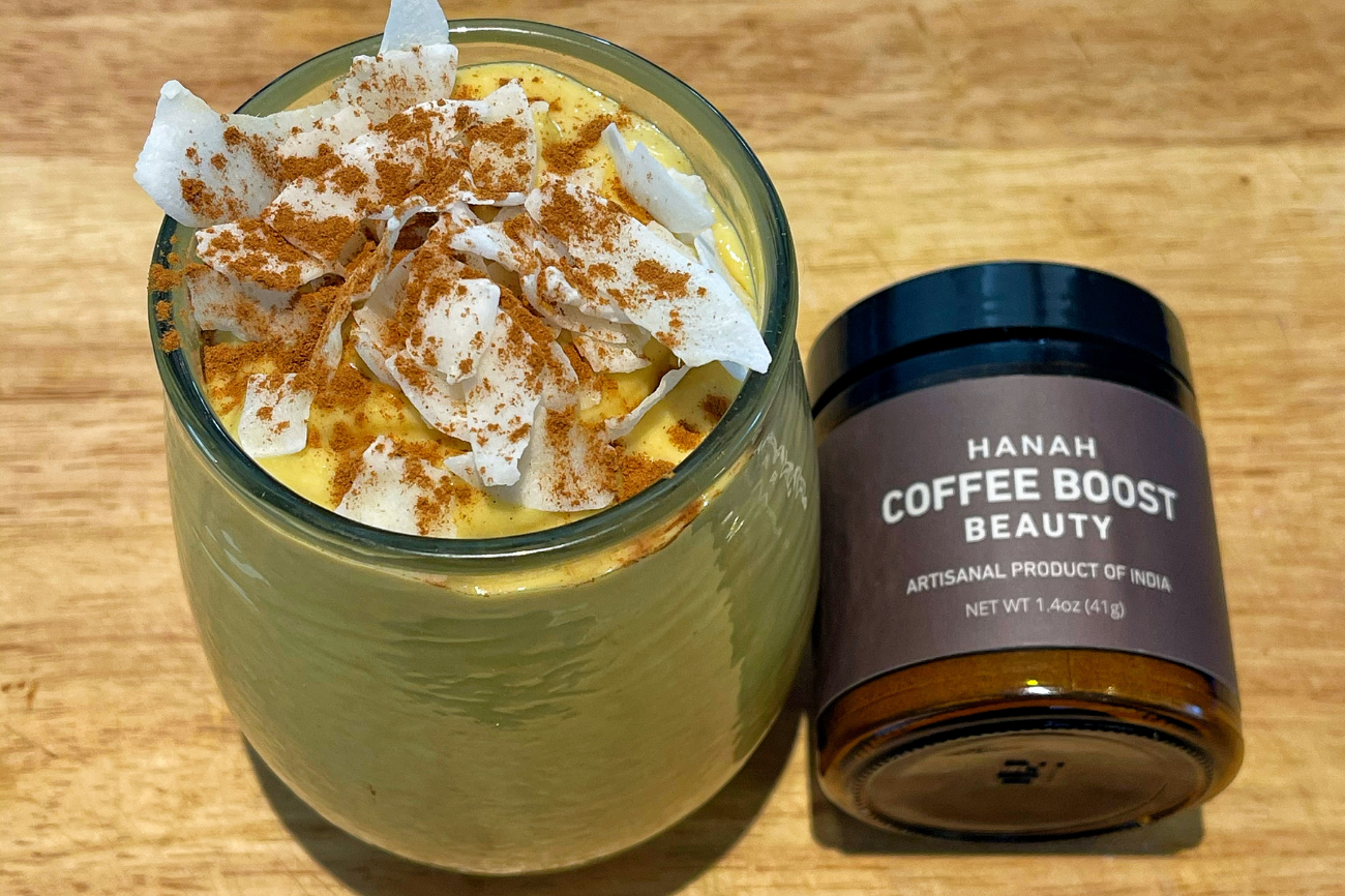 Mango lassi ice cream with Coffee Boost: Beauty