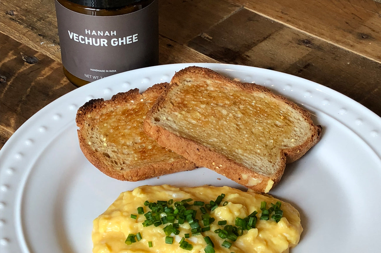 HANAH Vechur Ghee and eggs scramble courtesy of HANAH Advisor Julie Cloutier