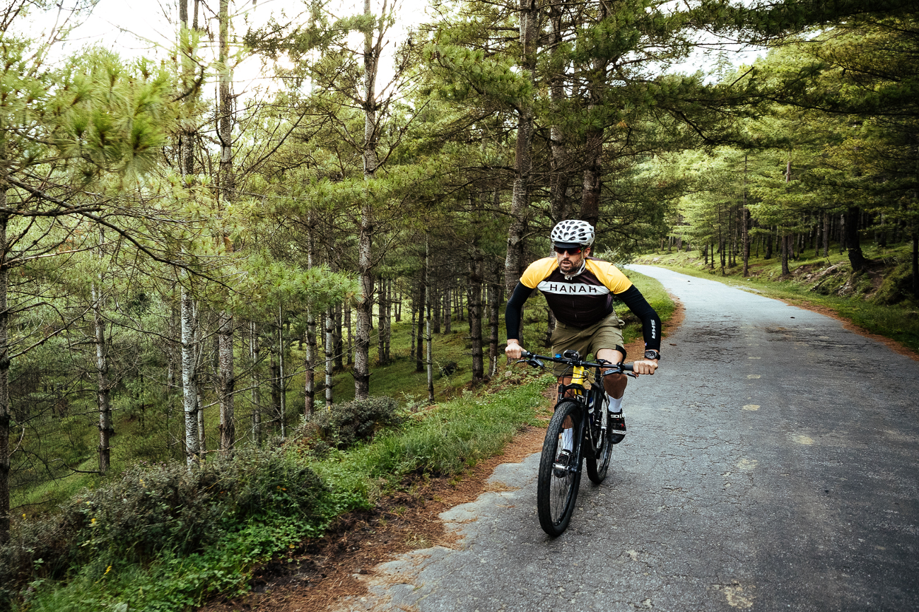 HANAH Founder Joel Einhorn pushing towards the Burning Lake in training before the 9th edition of the Tour of the Dragon in Bhutan. Photo credit Justin Bastien