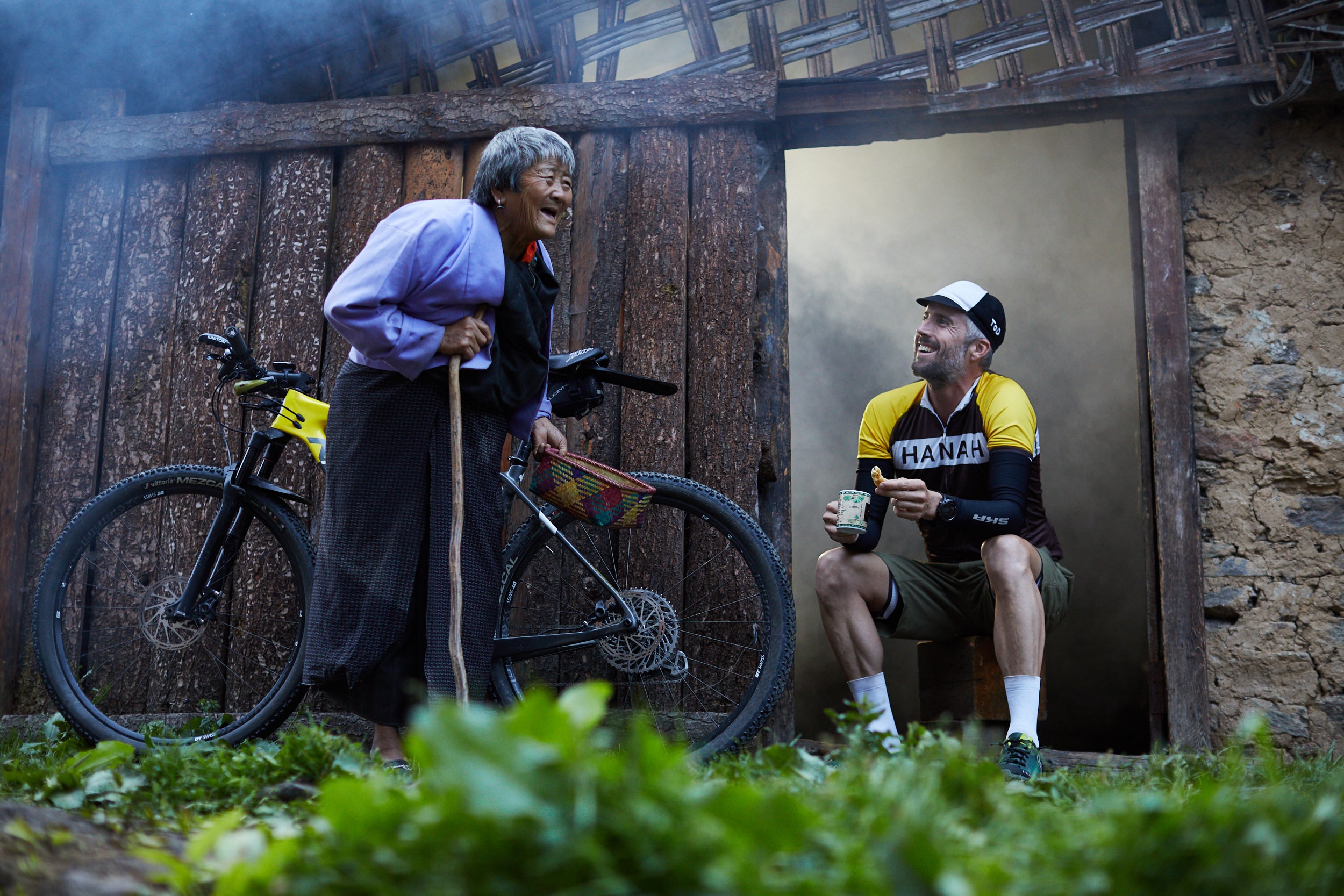 Justin Bastien captures HANAH founder Joel Einhorn in Bhutan making the traditional Yak Butter Tea with the locals.